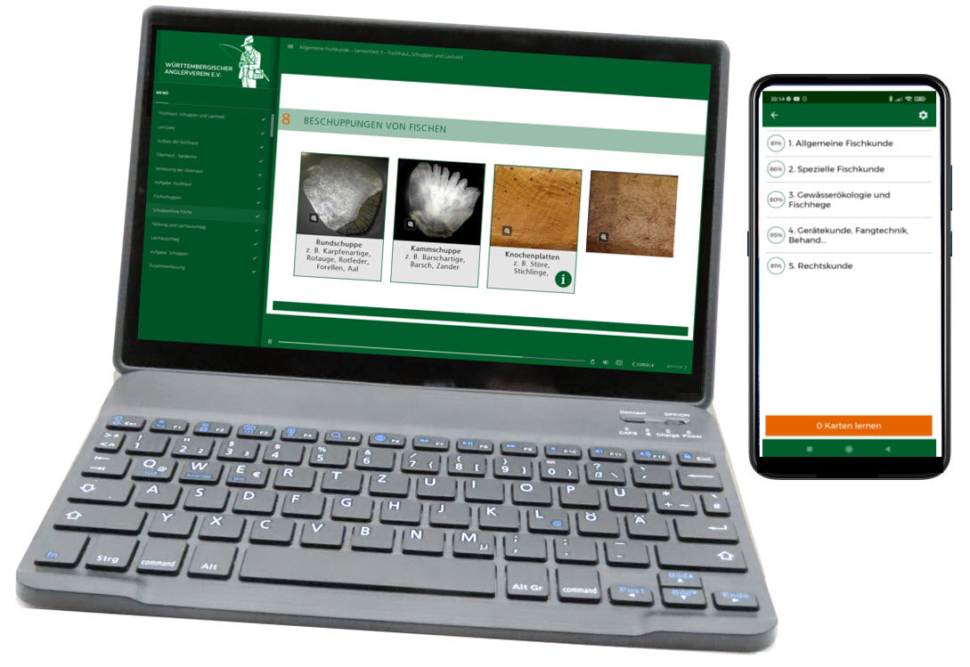 Lernbegleitung zu allen Fischereischeinkursen