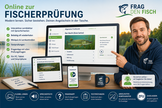 Lernbegleitung zu allen Fischereischeinkursen
