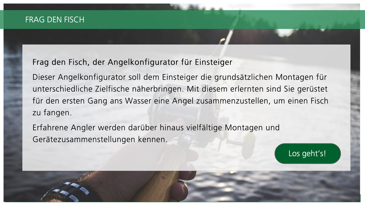 Frag den Fisch – Online-Angelkonfigurator
